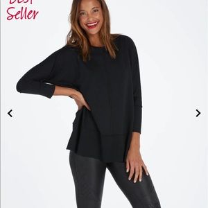 Spanx black dolman tunic top - XL - NWT